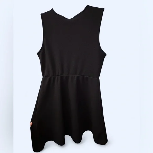 Planet Gold Black Wrap Front Sleeveless Dress Size Large - Picture 3 of 4